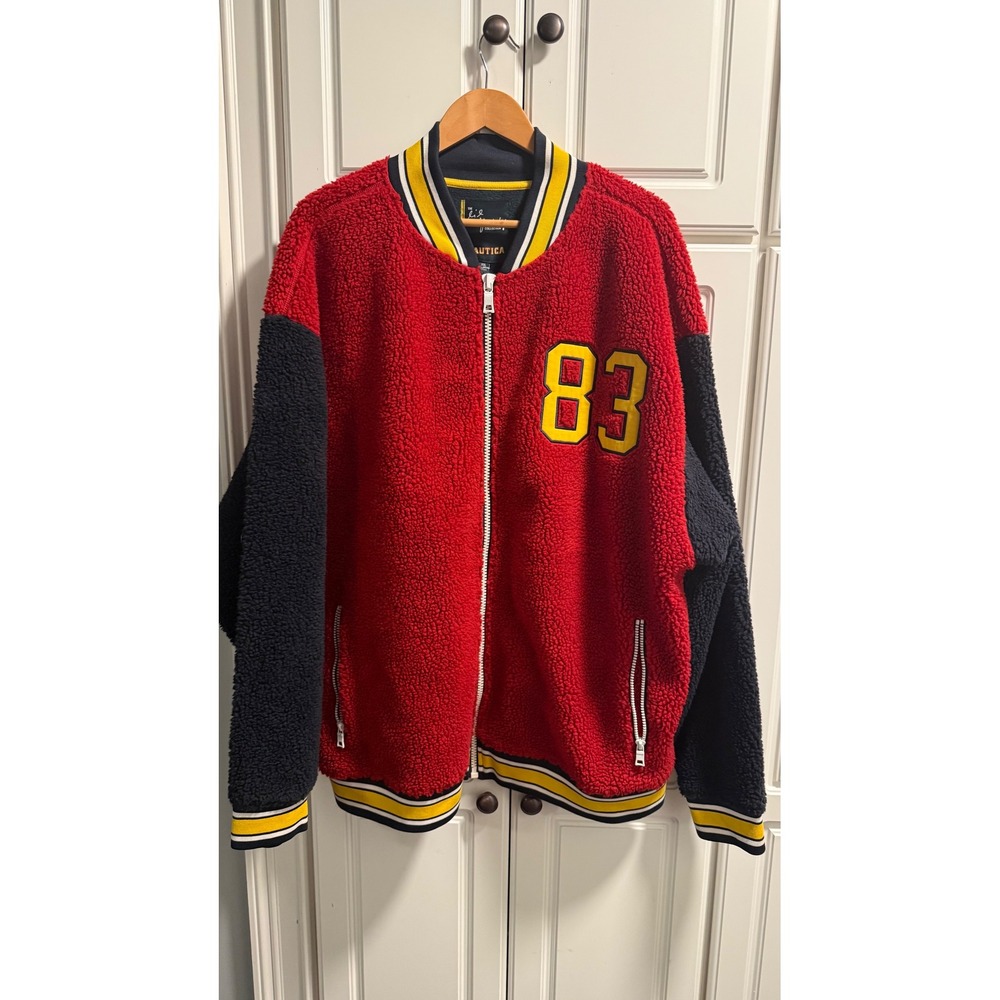 Lil Yachty Collection By‎ Nautica Red Black & Yellow Coastline Bomber Jacket XXL